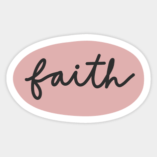 Faith Minimalist - Pink Sticker